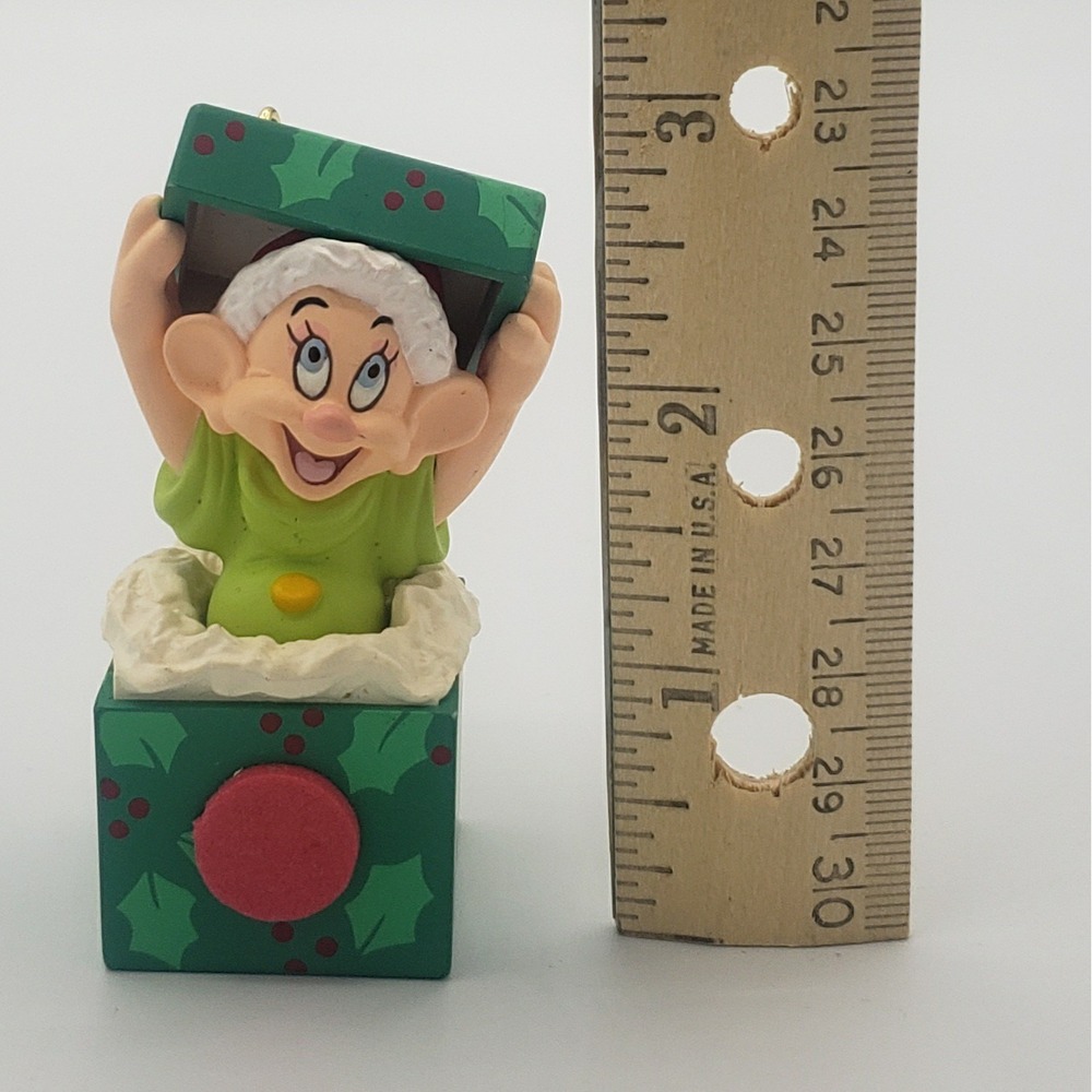 Hallmark Disney Vintage Ornament Dopey Dwarf Jumping out of Gift Box